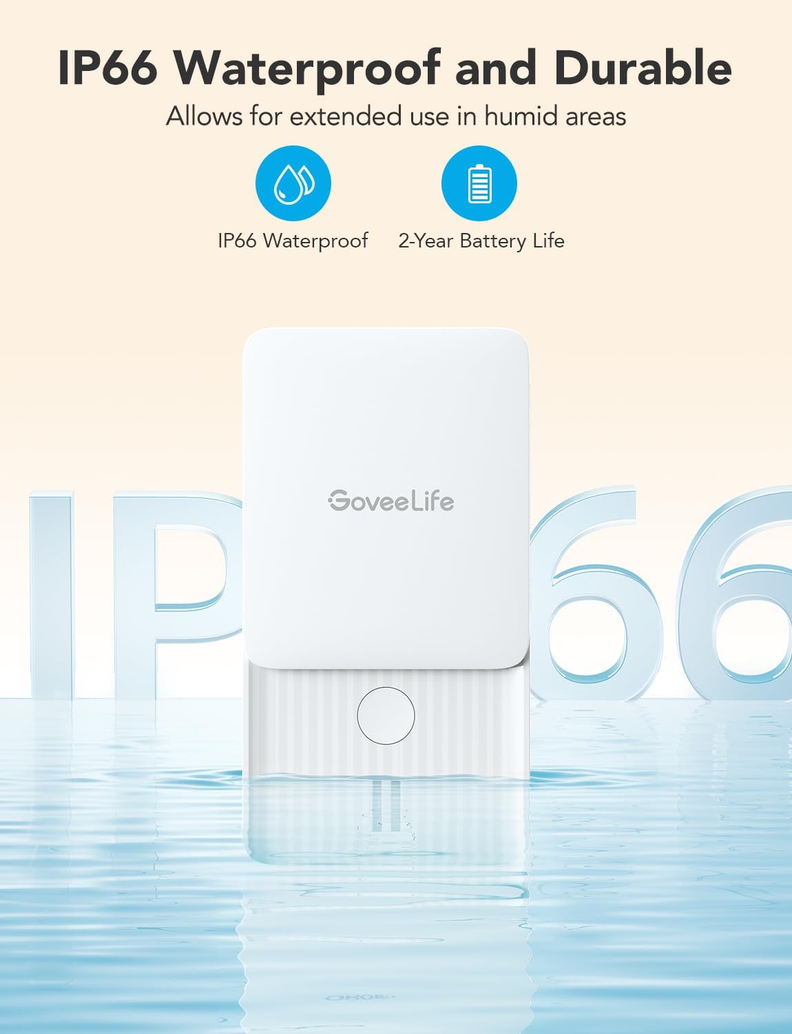 GoveeLife Water Leak Detectors 3 Pack, 100dB Adjustable Audio Alarm and Leak and Drip Alerts, Detector for Home, Bedrooms, Basement, Warehouse, Cabin/RV