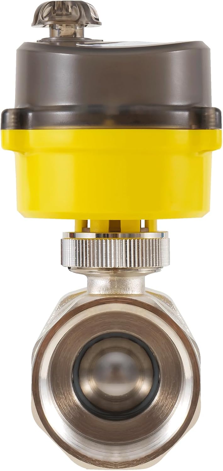 Smart Electric Ball Valve 3/4 inch Tuya APP Smart WiFi Water Shut-Off Valve, 24V Electric Actuator AC110V-230V Power Adapter and Automatic Return Water Setting. Smart Timing Water Valve DN20MM