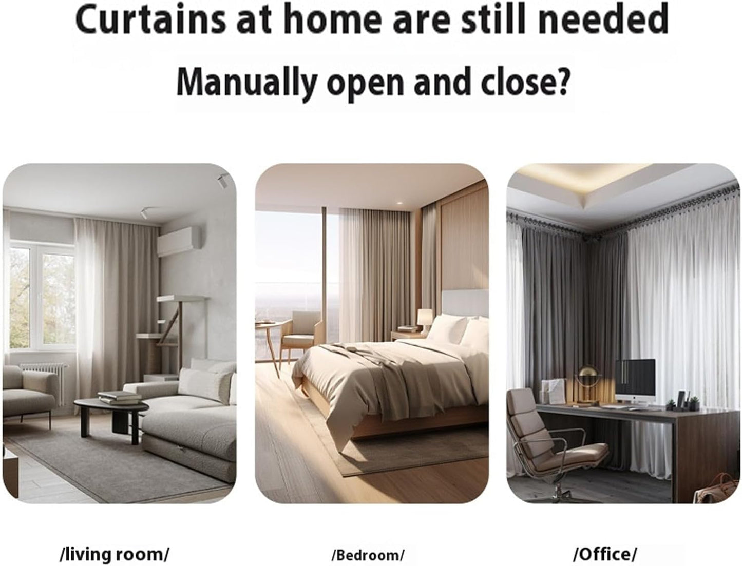 Garosa Smart Curtain Motor, WiFi Electric Automatic Window Curtain Opener with Quiet Mode Below 25dB for Roman Rod T U Shape Tracks