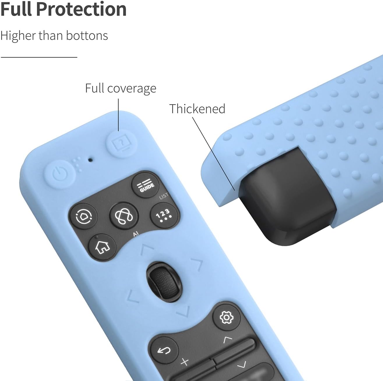 Silicone Case for LG MR25GA Remote Cover Compatible with 2025 LG OLED Smart TV C5 B5 G5 M5 Series Remote Protective Case Cover (Glow Blue)