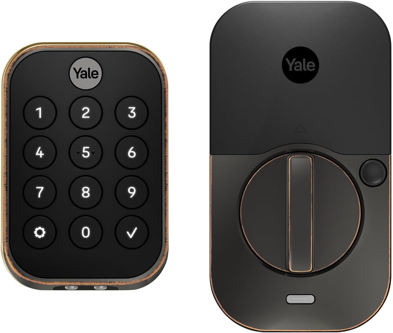 Yale Assure Lock 2 with Bluetooth – Oil Rubbed Bronze Smart Lock for Front Door with Keypad and Deadbolt – Secure Keyless Entry Door Lock (No Wi-Fi), YRD430-BLE-0BP