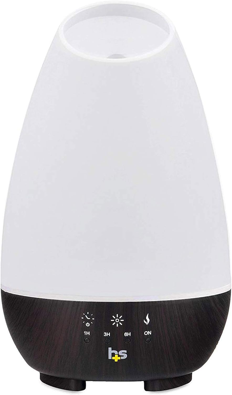 HealthSmart Essential Oil Diffuser, 500ML, Large Room Coverage | Adjustable Timer | Multiple Mist Modes | 7 LED Colors | Pack of 2