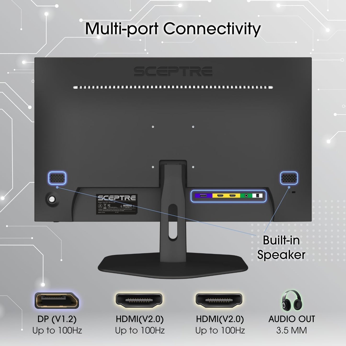 New! Sceptre 27-inch Gaming Monitor 100Hz 1ms DisplayPort HDMI x2 100% sRGB AMD FreeSync Build-in Speakers, Eye Care Frameless Machine Black 2026 (E275W-FW100T Series)