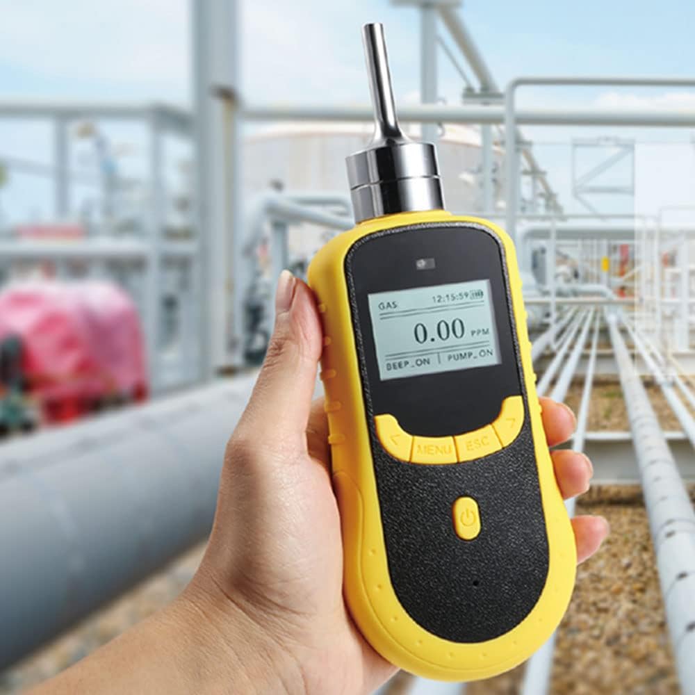 ATO Portable Formaldehyde (CH2O) Gas Detector, 0 to 10 ppm Handheld CH2O Alarm Air Quality Measurement Tester Monitor, with Sound, Light & Vibrating Alarm