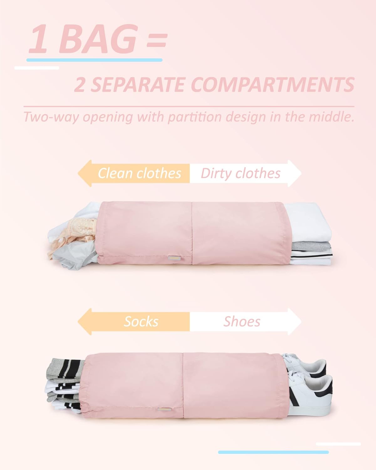 BAGSMART 6 Set /4 Set/2 Set Compression Packing Cubes for Travel, Lightweight Luggage Organizer Bags, Durable Space Saver Bags Travel Essentials