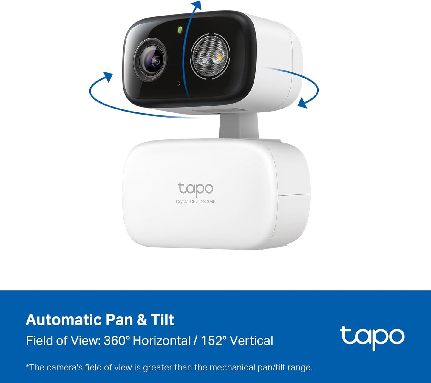Tapo 2K 3MP Pan/Tilt Indoor/Outdoor Security Camera - Free Person/Baby Cry Detect & Track, 360° View, Color Night Vision, SD/Cloud Storage, Works w/Alexa & Google Assistant, HybridCam 360 (2-Pack)