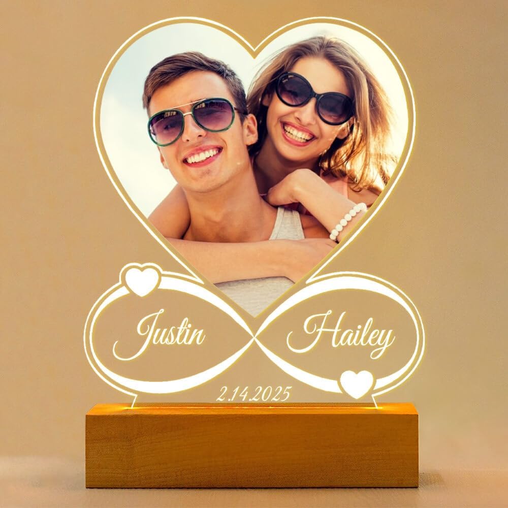 Custom Picture Frame, Customized Picture Frames, Custom Photo Frames, Personalized Photo Frame, Anniversary Valentines Day Gifts for Her Him Women Men Girlfriend Boyfriend Couple Mom Dad Family Pet