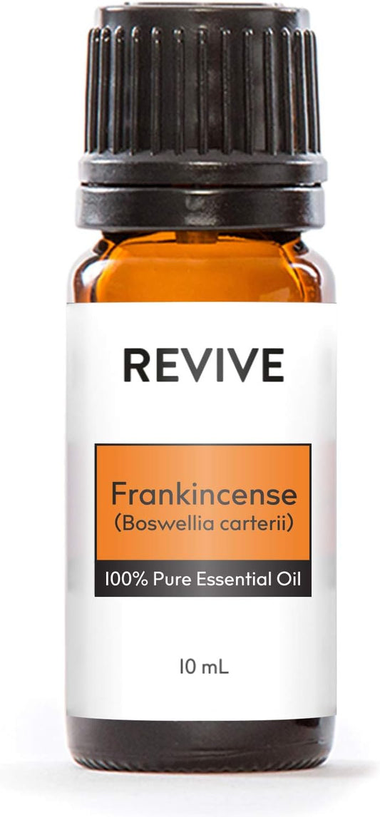 Frankincense Boswellia Carterii 10mL Essential Oil by Revive Essential Oils -100% Pure Therapeutic Grade, Diffusion, Massage, Aromatherapy, Skin & Hair Care, Cruelty Free, Unrefined with No Fillers