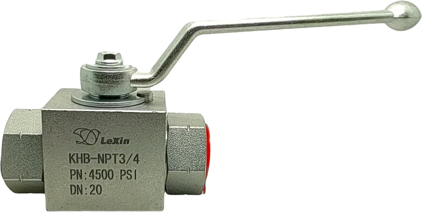 LX Hydraulic High Pressure Ball Valve 3/4" NPT 4650PSI Hydraulic Valve Shut-Off KHB Hydraulic Ball Valve