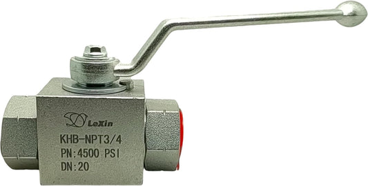 LX Hydraulic High Pressure Ball Valve 3/4" NPT 4650PSI Hydraulic Valve Shut-Off KHB Hydraulic Ball Valve