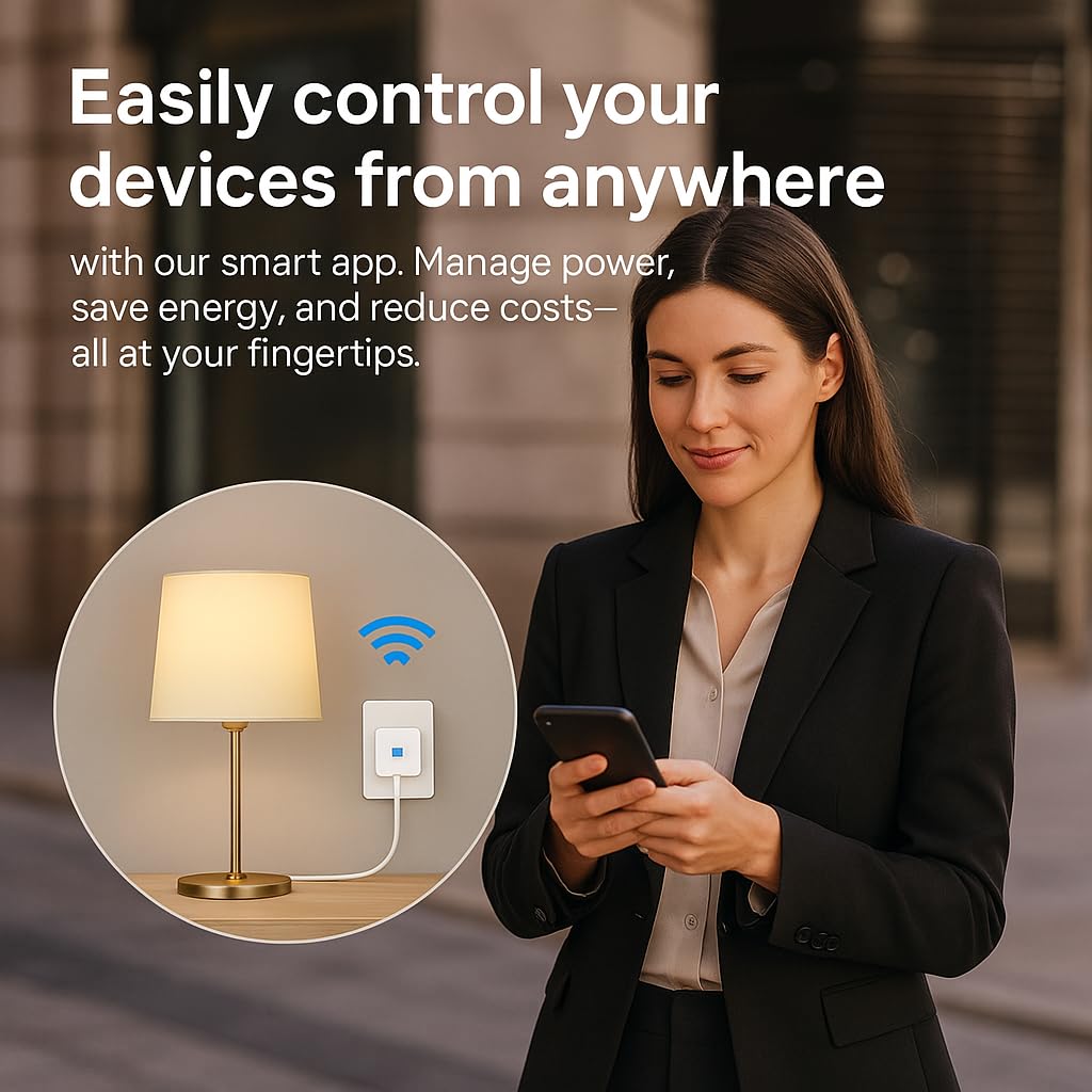 Compact Smart Plug, Works with Alexa & Google Assistant, Smart Life App & Voice Control, Energy Monitoring, Timer Scheduling, No Hub Required, App Remote Control, 2.4 GHz WiFi Outlet, 4-Pack