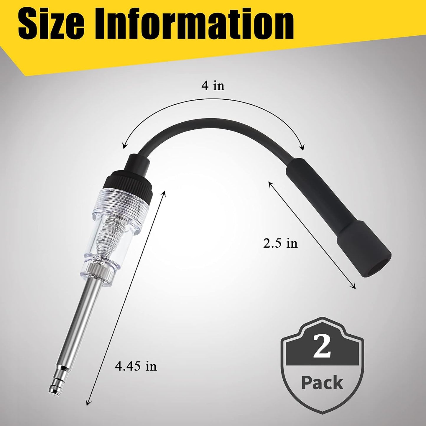 Inline Spark Plug Tester Engine Straight Boot Ignition Tester Light Lawnmower Checker Armature Diagnostic Detector for Automotive Car Internal External Engine(2 Pieces)