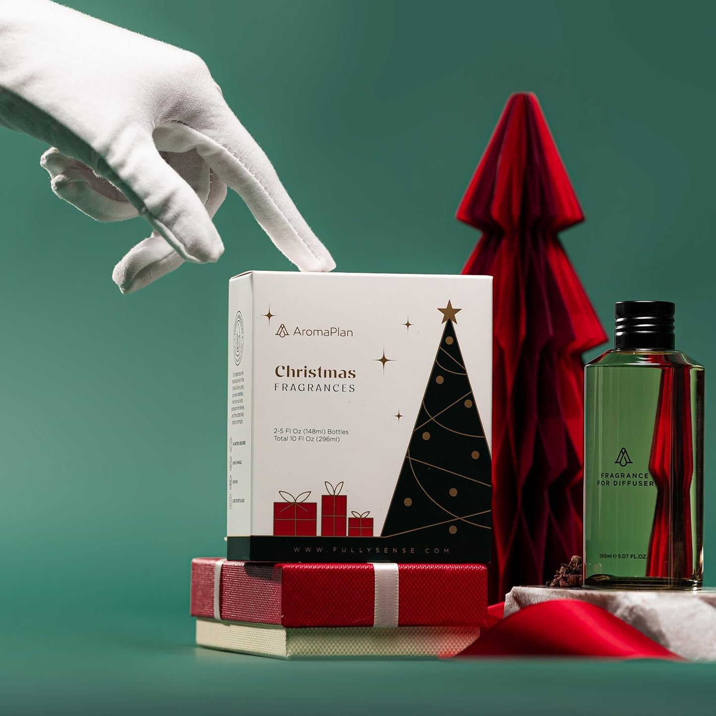AromaPlan Hotel Scents Cinnamon & Pine Forest Christmas Kit (5 Fl Oz, 2 Pack)-Luxury Aroma & Hotel Diffuser Oil for Aromatherapy- USA Made, Bigger Bottle & Longer Lasting Fragrance