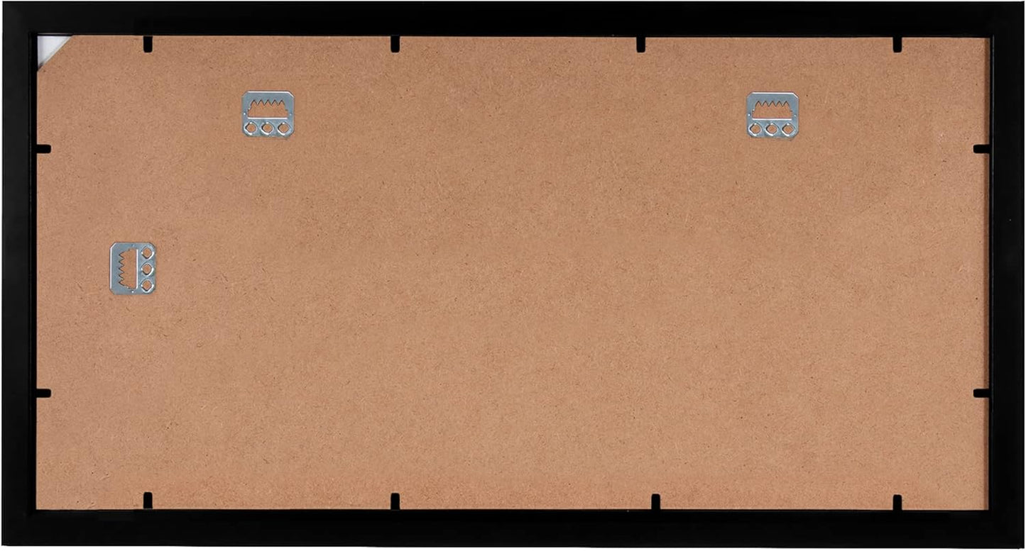 Americanflat 10x20 Picture Frame with Polished Plexiglass - Signature Collection - Gallery-Style Frames Made of Engineered Wood - Photo Frame for Wall Display - Black