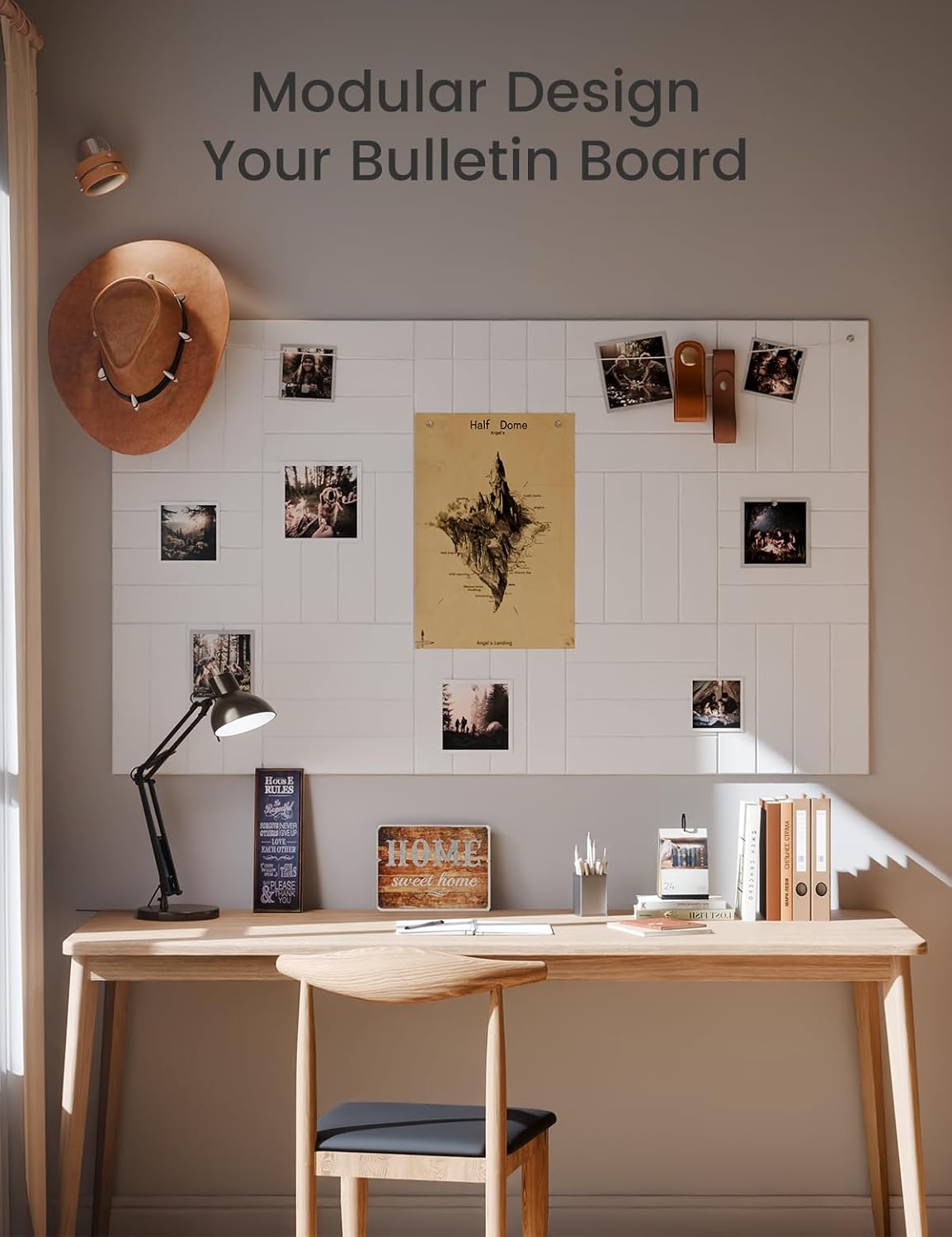Felt Bulletin Board Tiles Large 48" x 36" Cork Board Alternative-12 Pack with 70 Adhesive Tabs, Thick Slat Wall Panels for Office Decor, Push Pin Board Wall Organizer Alternative-Milky White