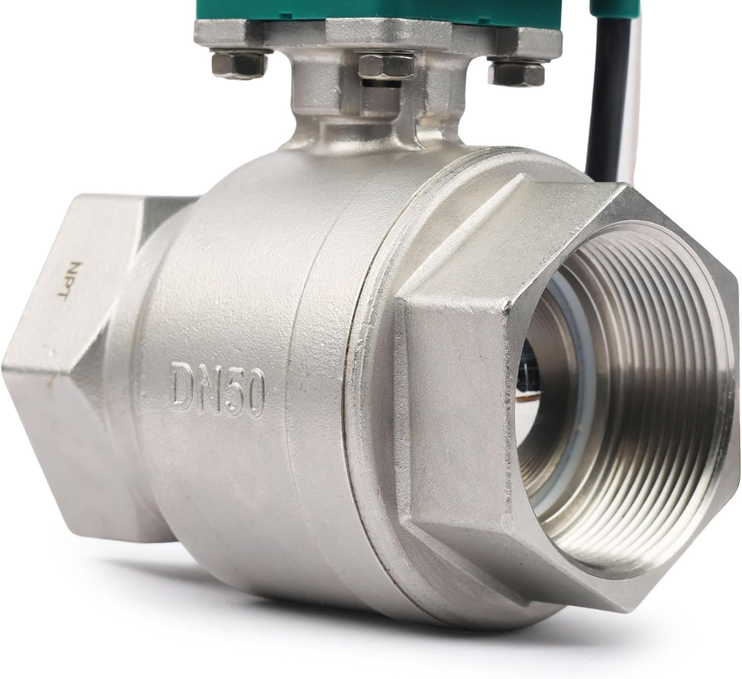 U.S. Solid 2" Motorized Ball Valve with US Plug 110VAC Stainless Steel Electrical Ball Valve,Auto Return, Normally Closed, IP65(8-PACK)