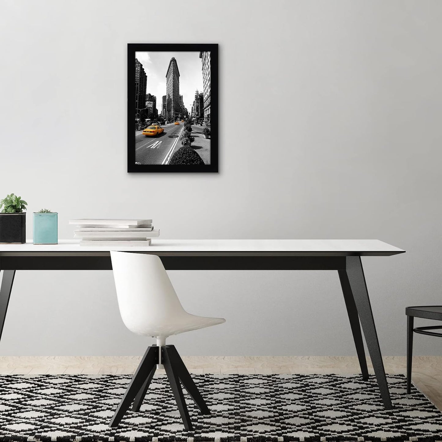 Americanflat 11x17 Picture Frame with Shatter-Resistant Glass - Signature Collection - Gallery-Style Frames Made of Engineered Wood - Photo Frame for Wall Display - Black