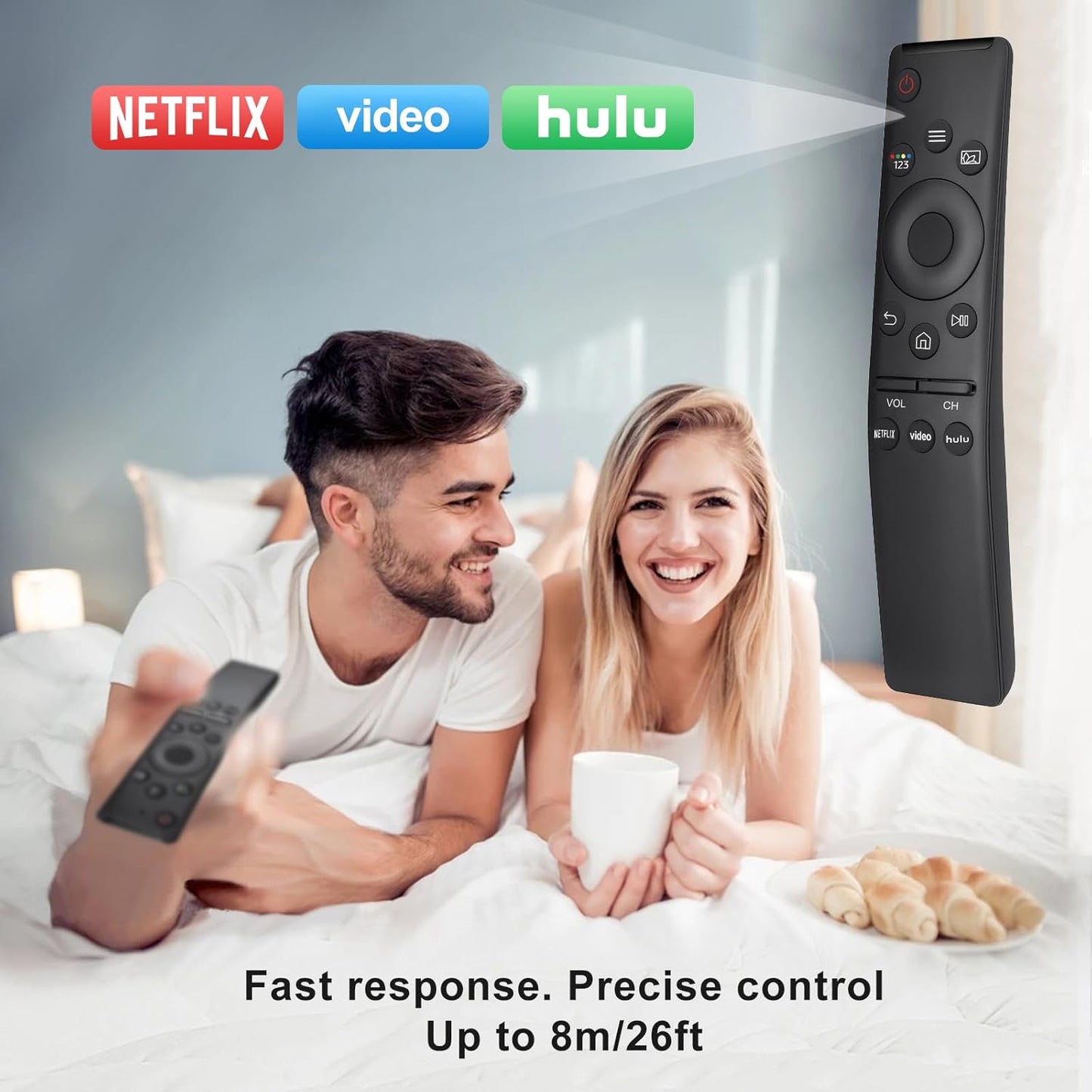 Universal Replacement for Samsung-Smart-TV-Remote, New Upgrade Infrared for Samsung Remote Control, with Shortcut Buttons