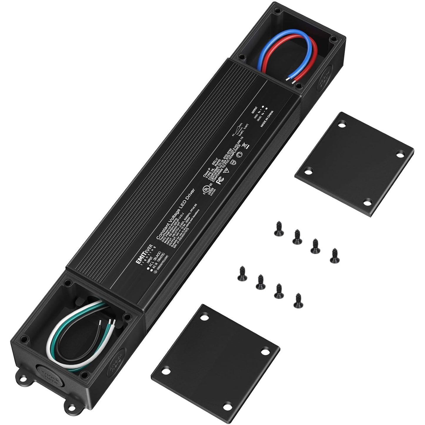 EMITEVER 300W Triac Dimmable LED Driver, 100-277VAC to 24VDC Dimmable Power Supply,Waterproof IP67 Transformer for Indoor Outdoor LED Lights,Compatible with Lutron and Leviton Dimmer,UL Listed