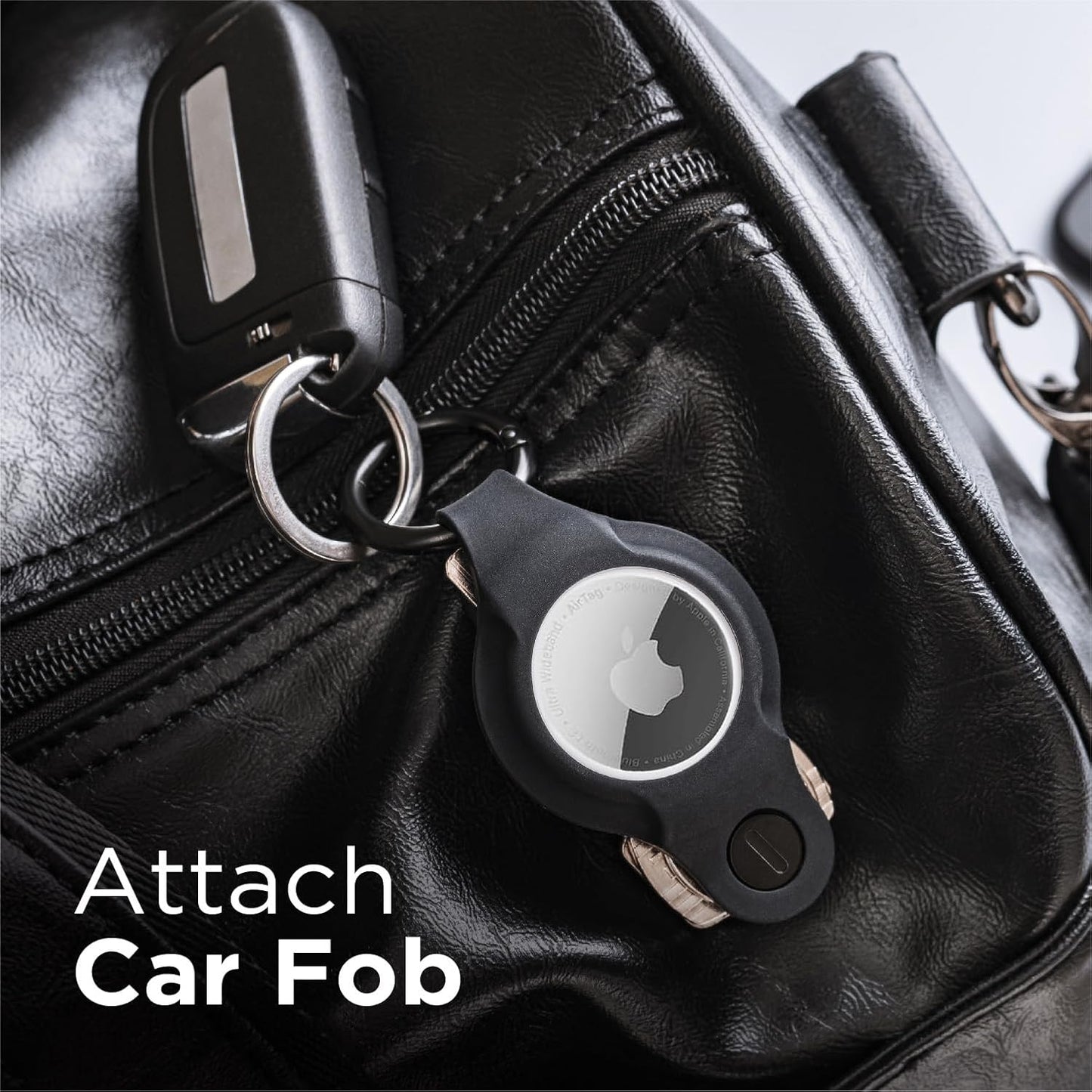 KeySmart AirTag Keychain Key Holder, Compatible with Apple AirTag Holder, Key Organizer Keychains