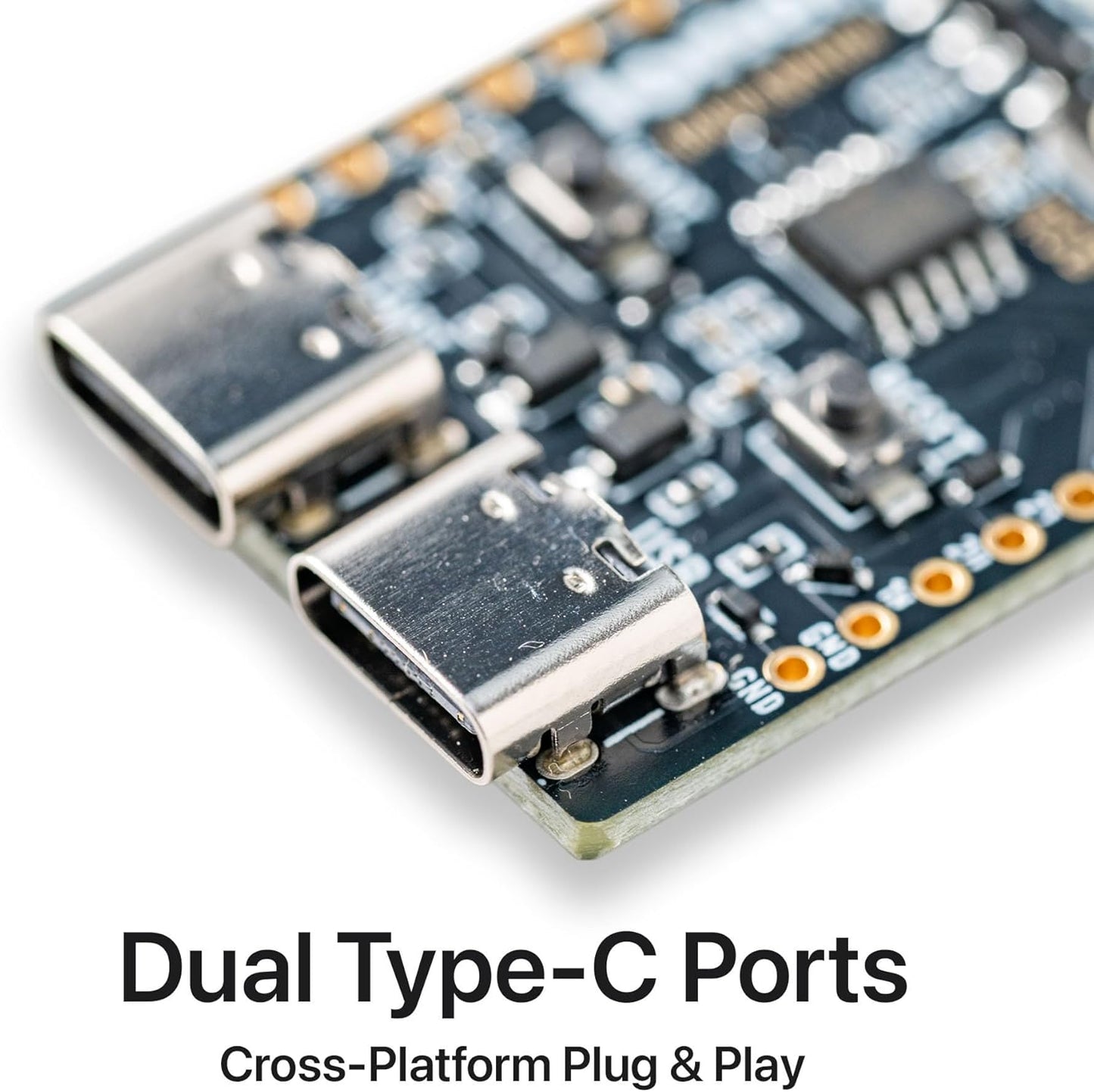 3-Pack ESP32-S3 Development Board Gold Edition - 16MB Flash, 8MB PSRAM IPEX, Dual Type-C - Compatible with Arduino IDE & ESP-IDF (3X N16R8 Dev Board with External Antenna)