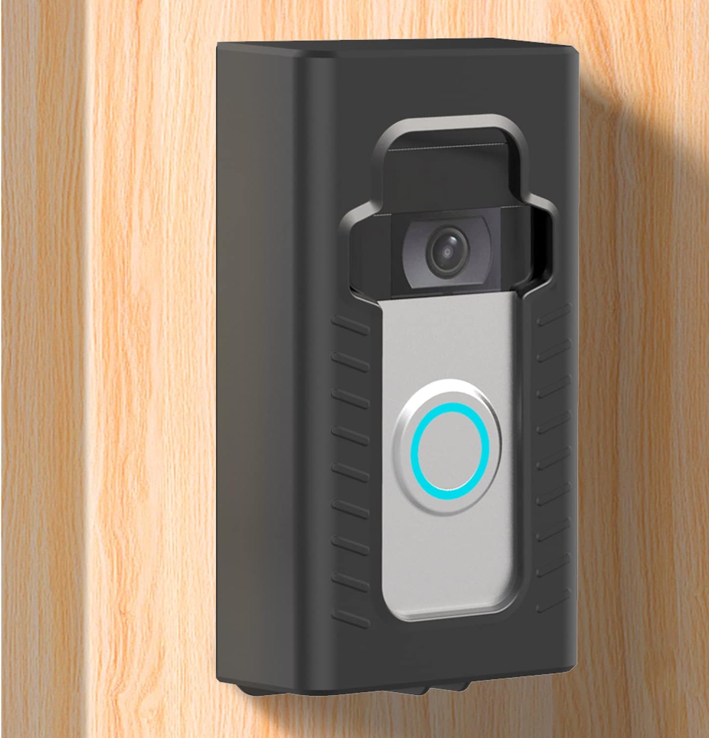 BFYTN Adhesive Mount Compatible with for Video Doorbell No-Drill Mounting Bracket Cover Holder Not Block Doorbell Sensor