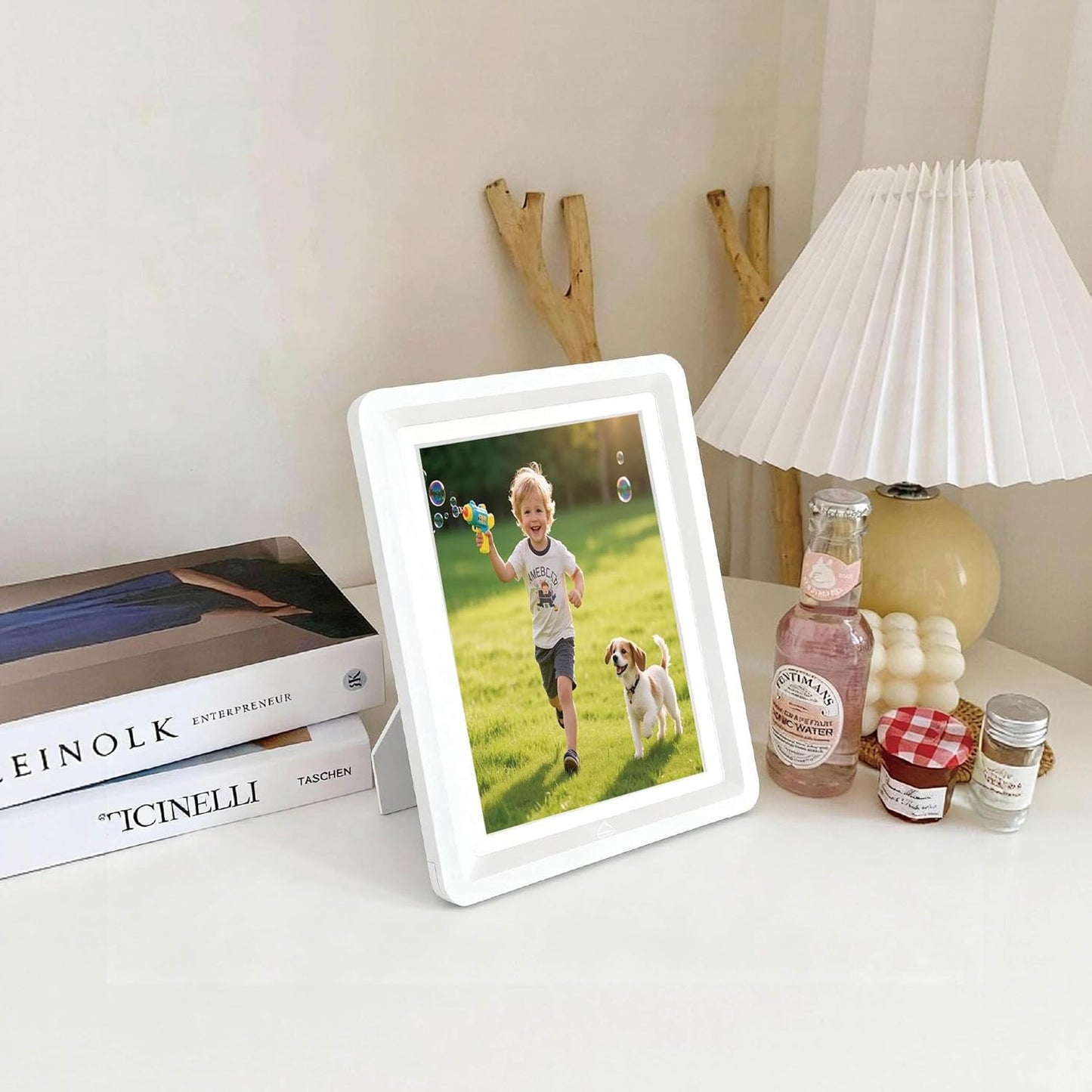 White 5x7 Picture Frame with Acrylic Front 10 Pack, ABS Frame for 5x7 or 4x11 Photos, Shatterproof UV-Resistant Tabletop Photo Frame, Vertical/Horizontal Display for Home Décor