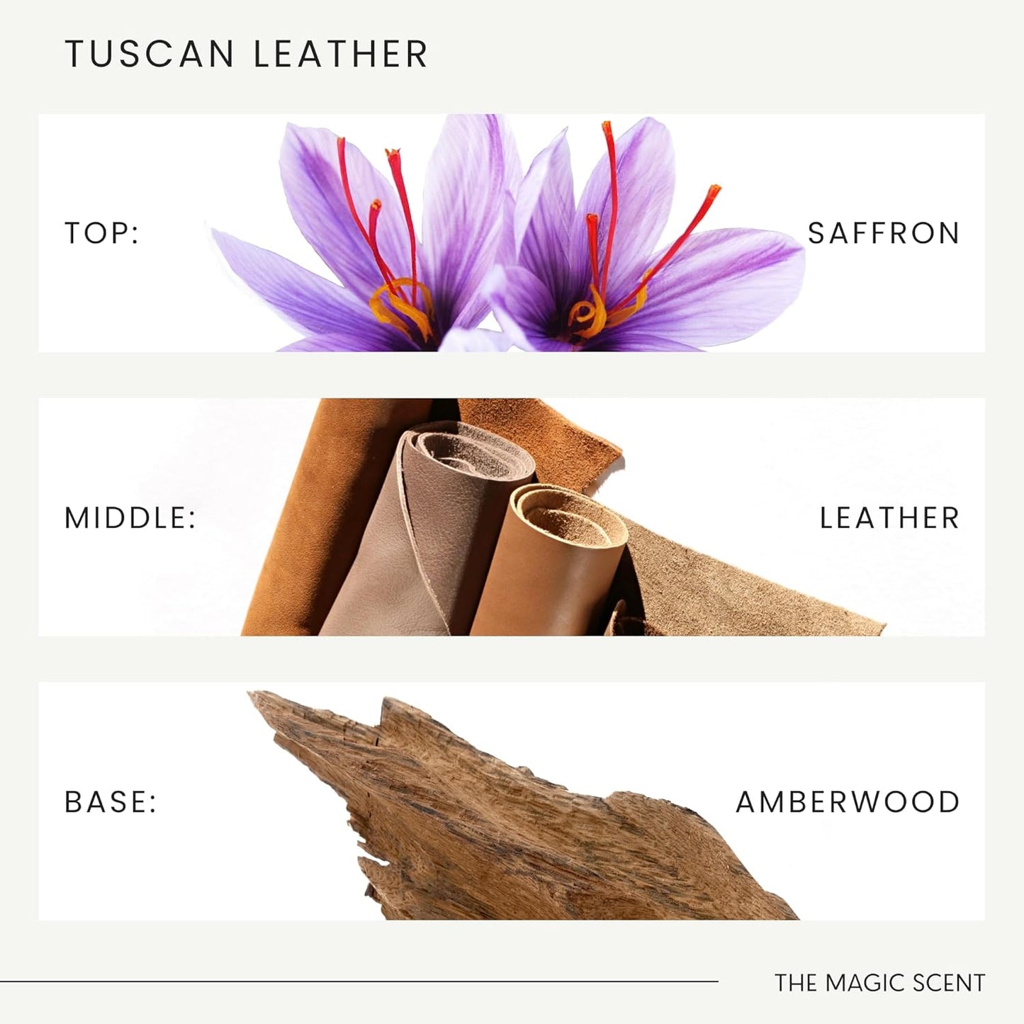 The Magic Scent Tuscan Leather Diffuser Oil - Hotel & Home Luxury Scents - Diffuser Oil Scents for Home Designed for Use in All Diffusers - 16.9 fl oz, 500 mL