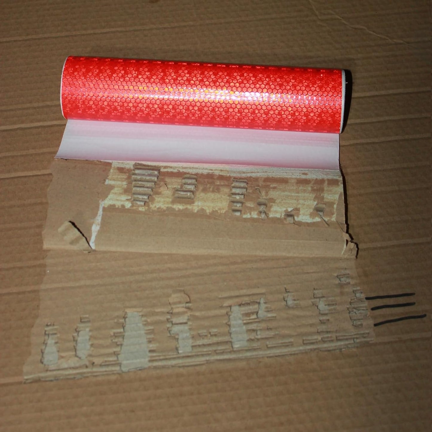 Reflective Tape Red 10 inch, Outdoor Waterproof High Visibility Warning Industrial Marking Tape, Safety Stickers (11 feet)