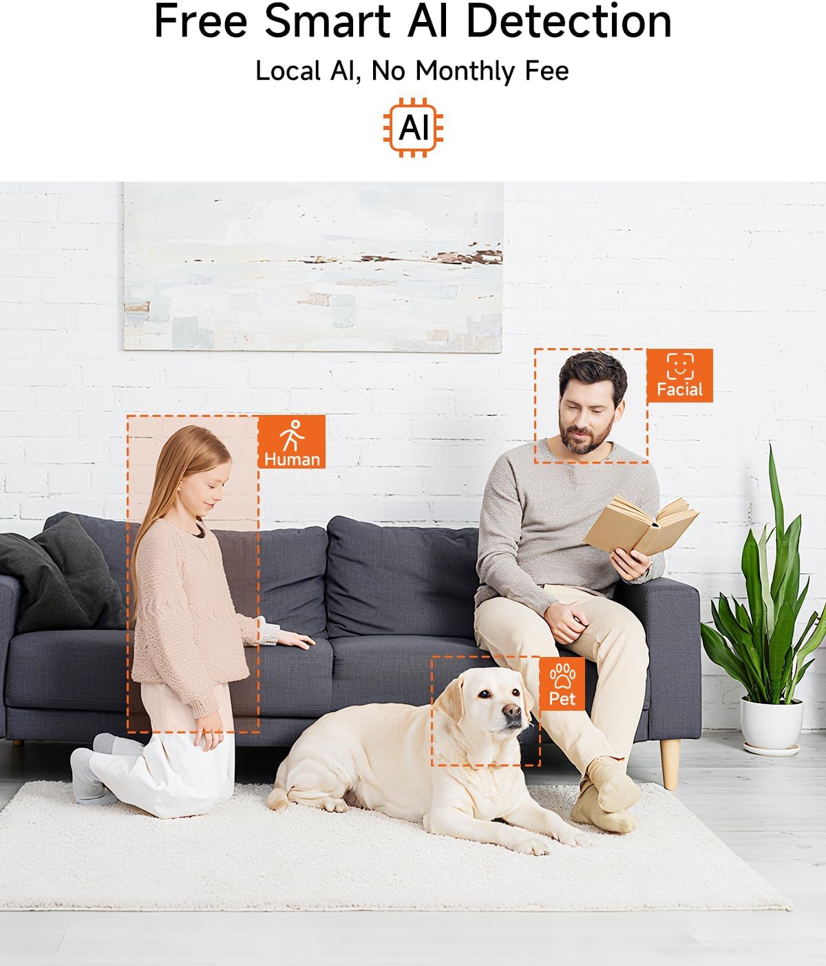 2 Pack 5G Pet Camera Indoor with Phone App, 3K Cat Dog Camera with Speaker, 5MP Cameras for Home Security, Person/Pet/Facial AI Detection Pan-Tilt Motion Tracking, 2-Way Talk, 2.4G/5G Dual-Band Wi-Fi