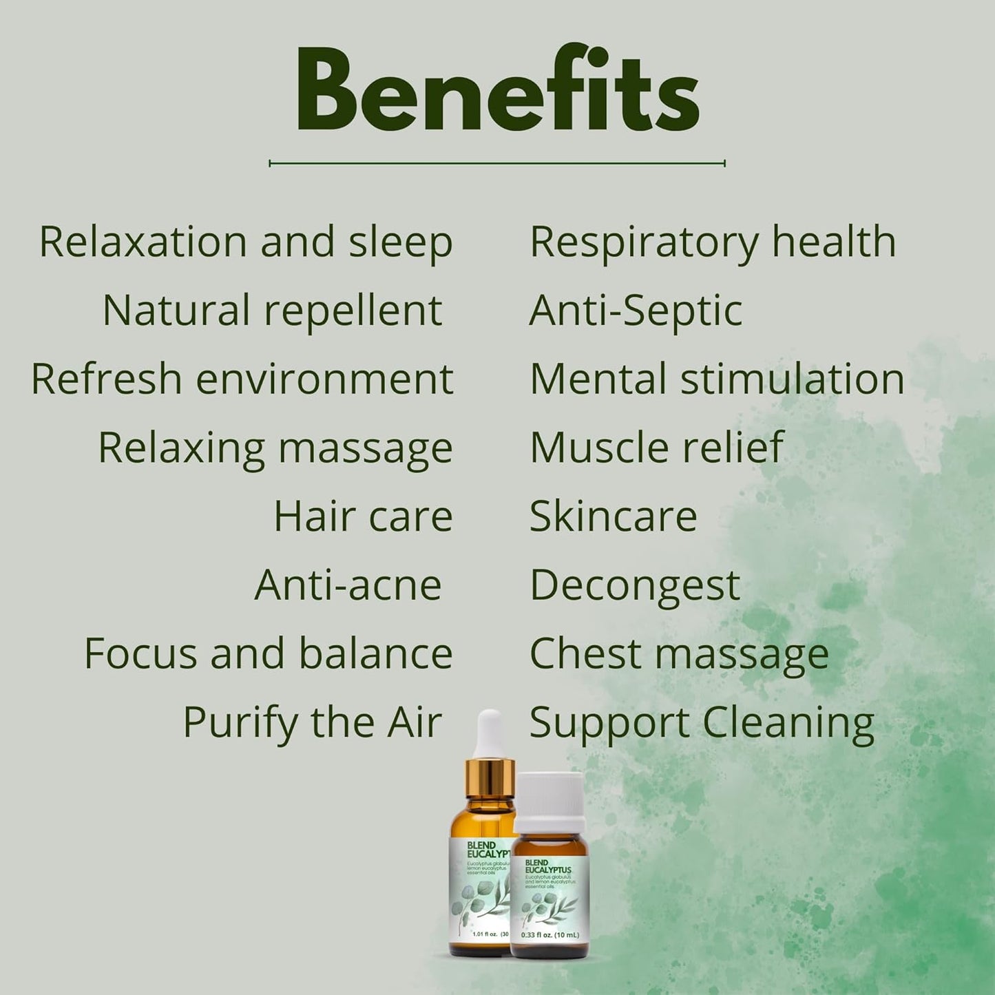 Dual Eucalyptus Essential Oil Blends by One Arome – Eucalyptus Oil (Corymbia Citriodora - Lemon & Eucalyptus Globulus) | Oil for Diffusers, Massage (Dilute) & DIY (Pack of 4 × 0.34 fl oz Each)