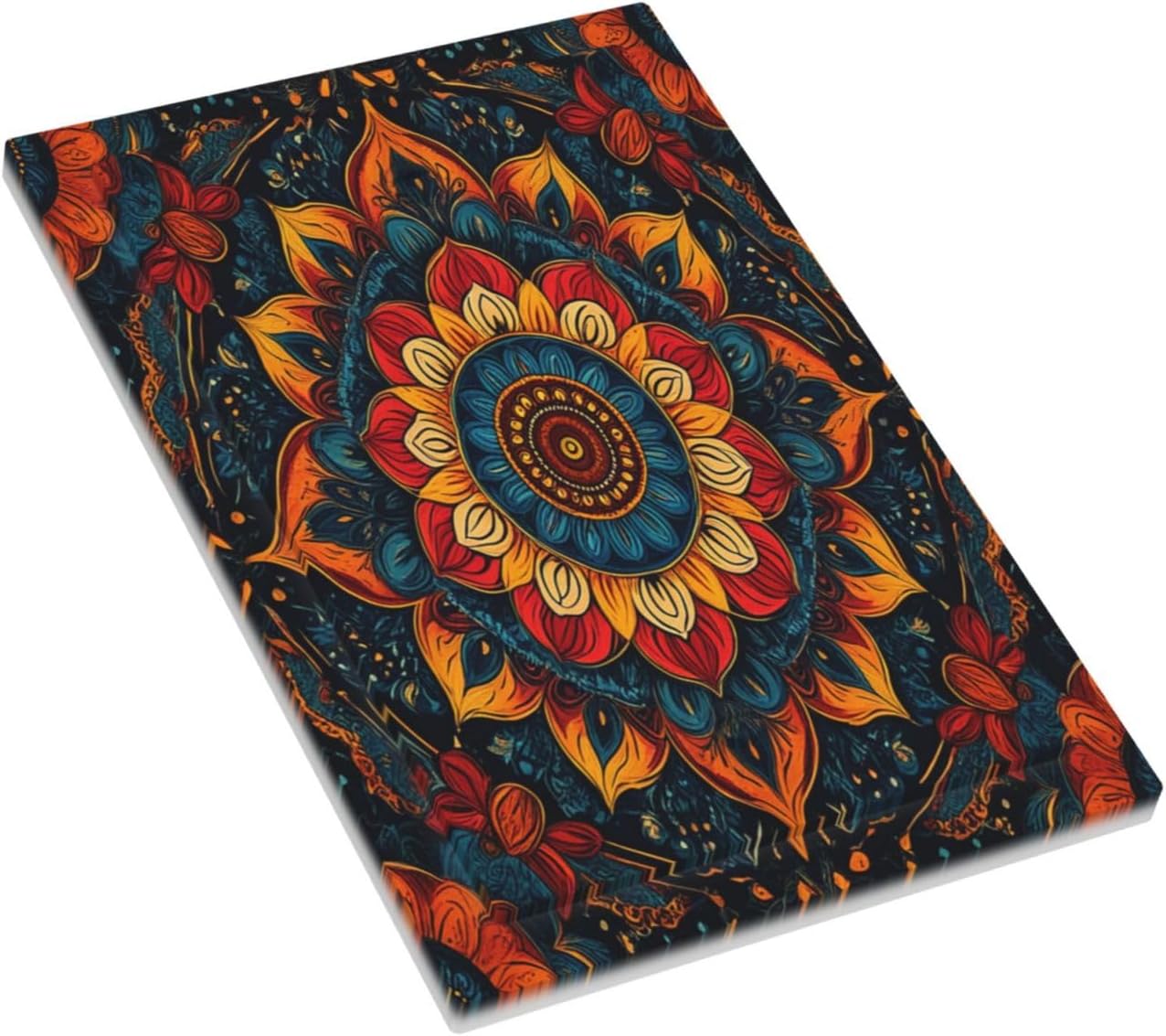 Boho Colorful Mandala 1-Gang No Device Blank Wallplate Electrical Light Switch Covers Decorative Receptacle Face Plate Cover for Bathroom 5 X 3 IN