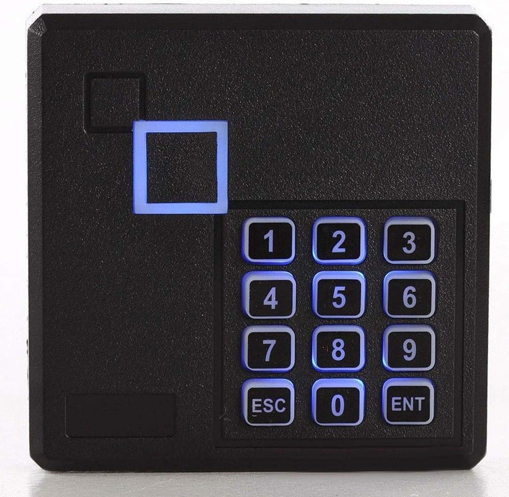 MENGQI-CONTROL 2 Doors Smart Access Control for Fire Exit Door Rim Exit Devices with Push Bar Electric Strike Lock RFID Keypad Reader 110V Power Supply Box Keychains Cards(Phone APP Remote Open Door)