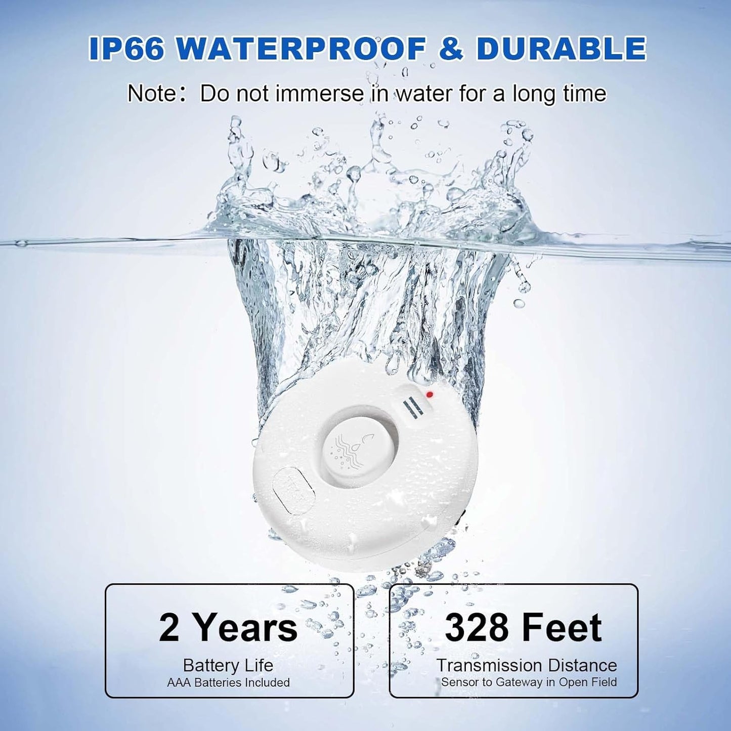 WiFi Water Leak Detectors for Home 3 Pack, Wireless Smart Water Leak & Drip Alarm, 120dB Adjustable Loud Water Leak Sensor, App Alerts, 3 Water Sensors & 1 Hub for Kitchen, Bathroom, Sink, Laundry