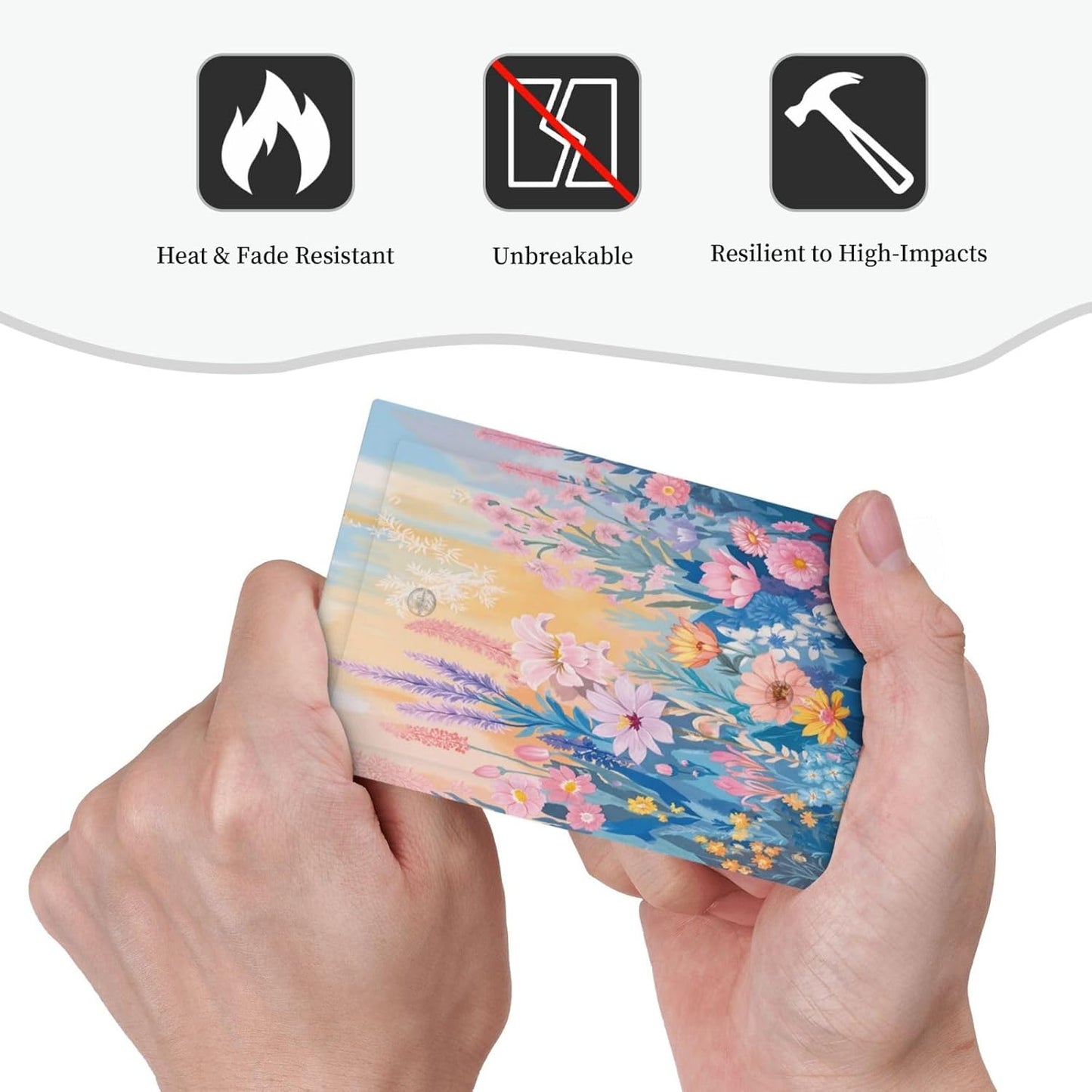 Light Switch Cover Plate Colorful Watercolor Flowers Wildflower Plants 1 Gang No Device Blank Wall Plate Electrical Outlet Cover Decorative Switch Plate Covers for Bathroom Home Decor