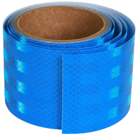 Non Fading Reflective Tape Blue 3 inch, Outdoor Waterproof High Visibility Warning Industrial Marking Tape, Safety Stickers (11 feet)