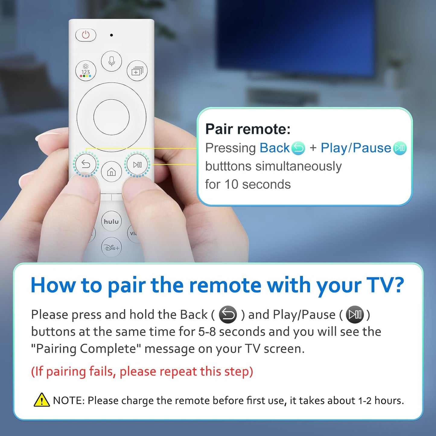 Replacement for Samsung TV Remote, for All 2018-2024 Samsung Remote Control for Smart TV with Voice Control. No Solarcell. 2-Year Warranty.