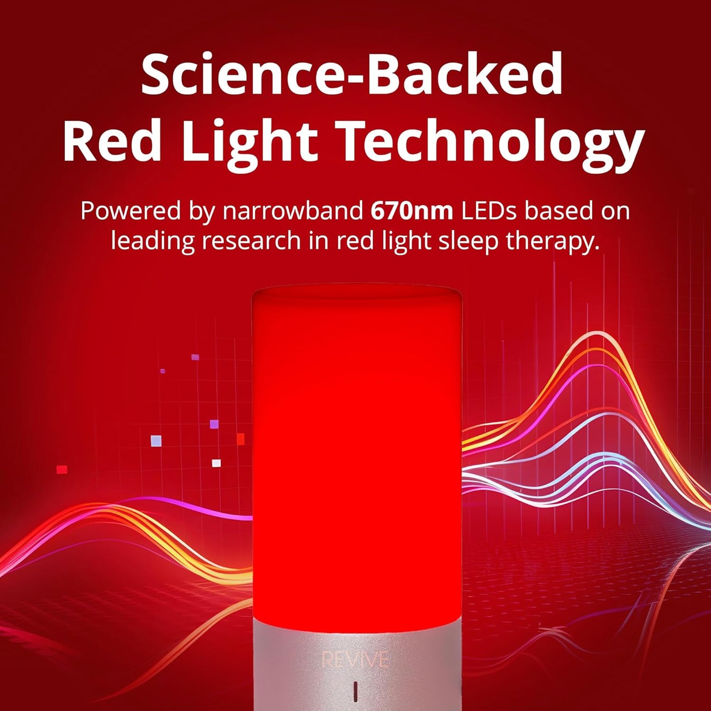 Revive - 670nm Red Lamp by Gamma - Sleep Light - Melatonin Promoting Natural Sleep Aid, Bedroom & Nursery Nightlight