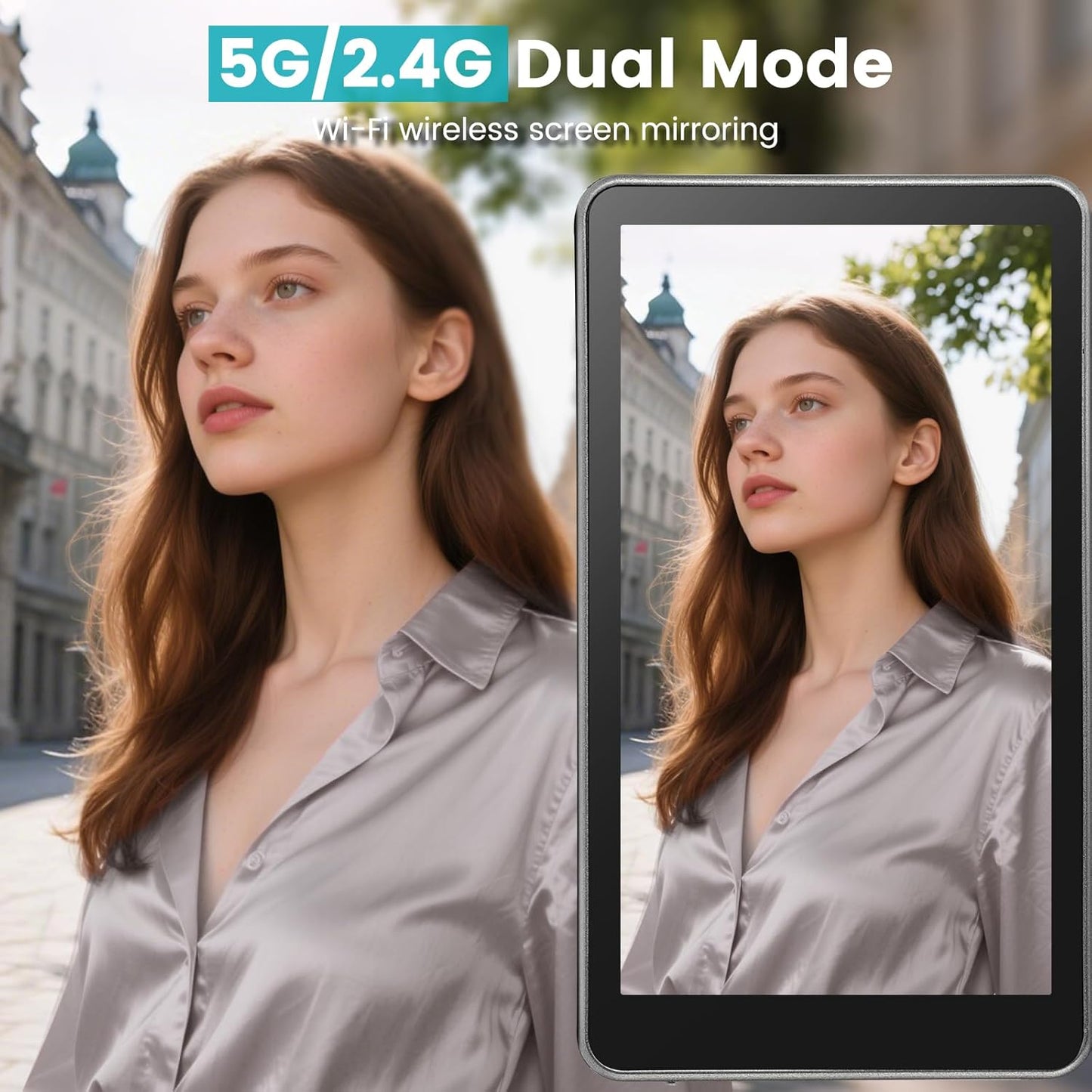 Magnetic Phone Vlog Selfie Monitor Screen,1080P Wireless Recording,Back Camera Selfie Monitor with Bluetooth Remote Control,for Selfie Vlog Live Broadcast,Compatible with iPhone and Android System
