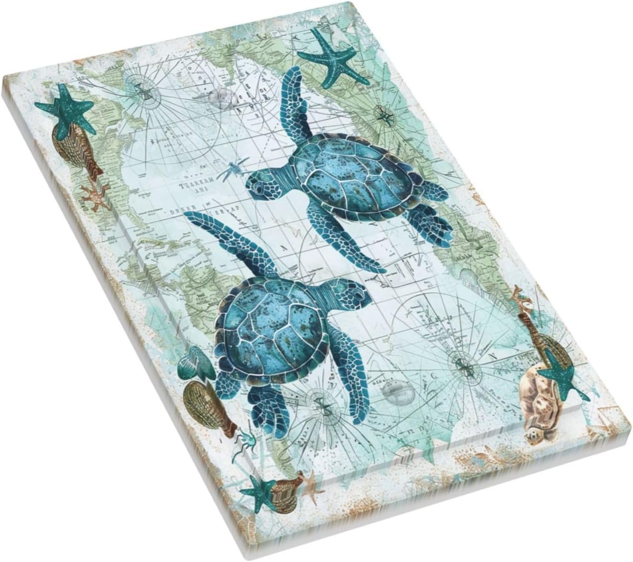 Light Switch Cover Plate Nautical Green Sea Turtles Beach Blue Ocean 1 Gang No Device Blank Electrical Wall Plates Faceplate Decorative Switch Plate For Bathroom Kids Room Decor