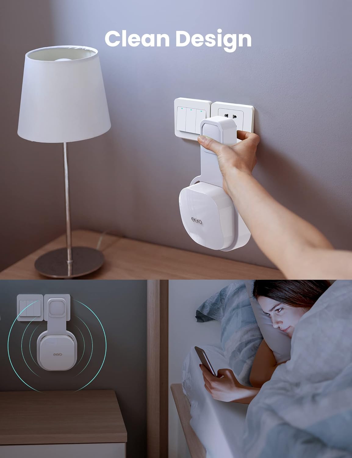 DG-Direct Wall Mount Holder for eero 6 and eero 6+ Router Mesh Wi-Fi System, No Messy Wires, The Outlet Wall Mount Holder for eero 6 Plus, Stand Bracket for eero 6 Extender Space Saving 1 Pcs