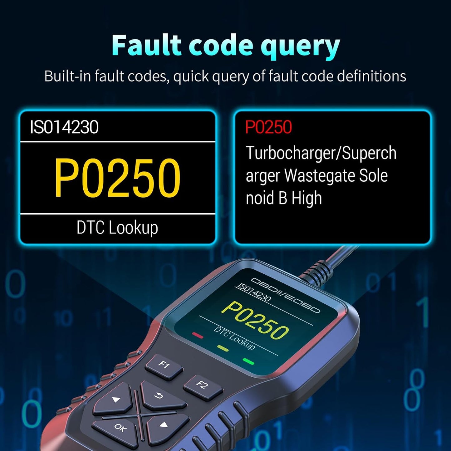 K1 obd2 Scanner,obd2 Scanner Diagnostic Tool,Car Code Reader for Check Engine Light, Real-Live Data, Freeze Frame with Colour Screen, Multilingual Plug & Play for All OBDII & EOBD Vehicles