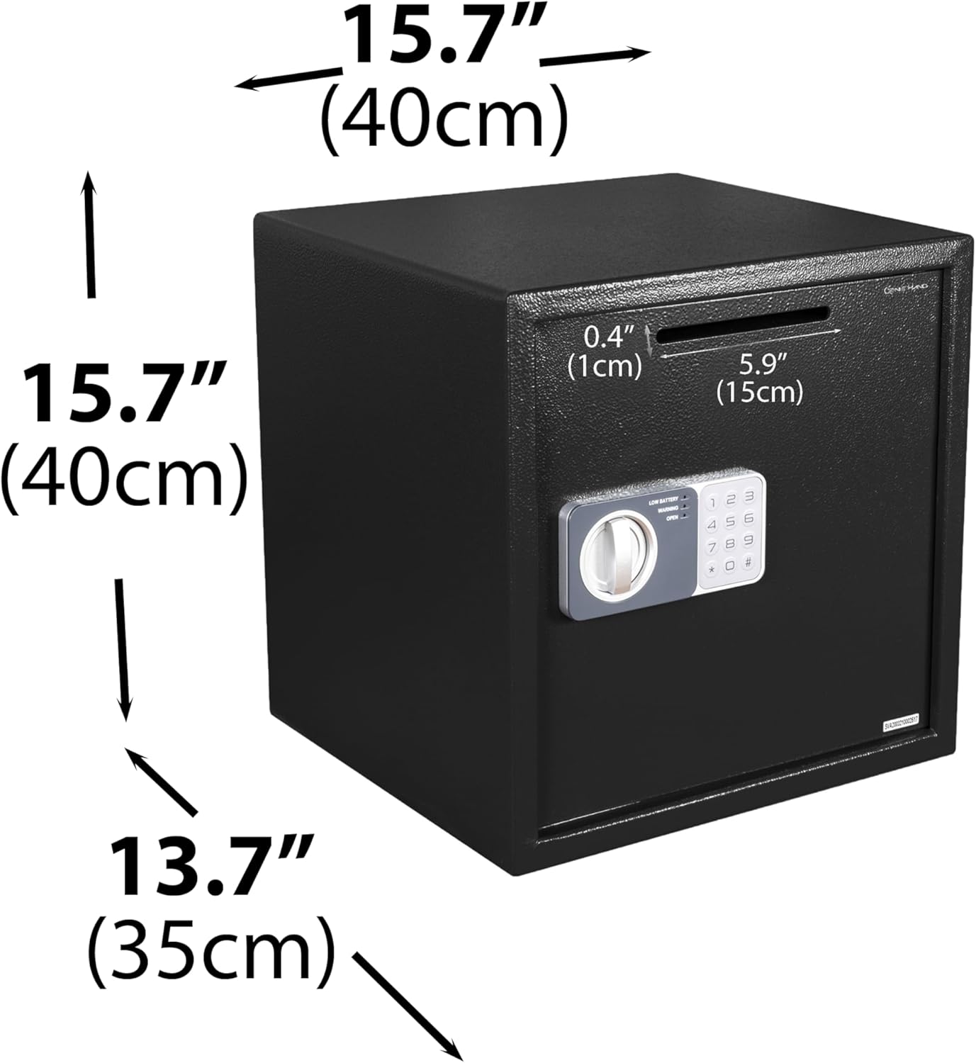 Genie Hand – Time Delay Safe, Anti Robbery Safe Box, Timed Controlled Opening – B-Class Lock – Anti Bounce Technology (Large – Depository)