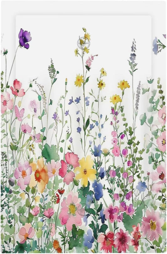 Light Switch Cover Plate Boho Colorful Flowers Plant Rustic Wildflower 1 Gang No Device Blank Electrical Wall Plates Faceplate Decorative Switch Plate for Bed Room Bathroom Decor