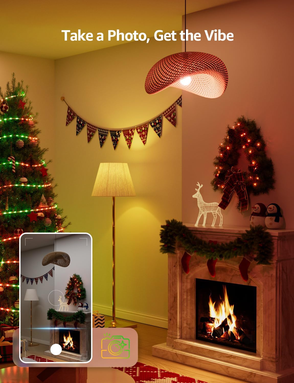 Lepro B1 AI Smart Light Bulbs - RGBWW Color Changing LED Bulb Works with Alexa & Google Assistant, AI Voice Control, Music Sync, A19 E26 Base, 8.5W 800Lumen, 2.4GHz WiFi & Bluetooth, 1 Pack（NO Remote