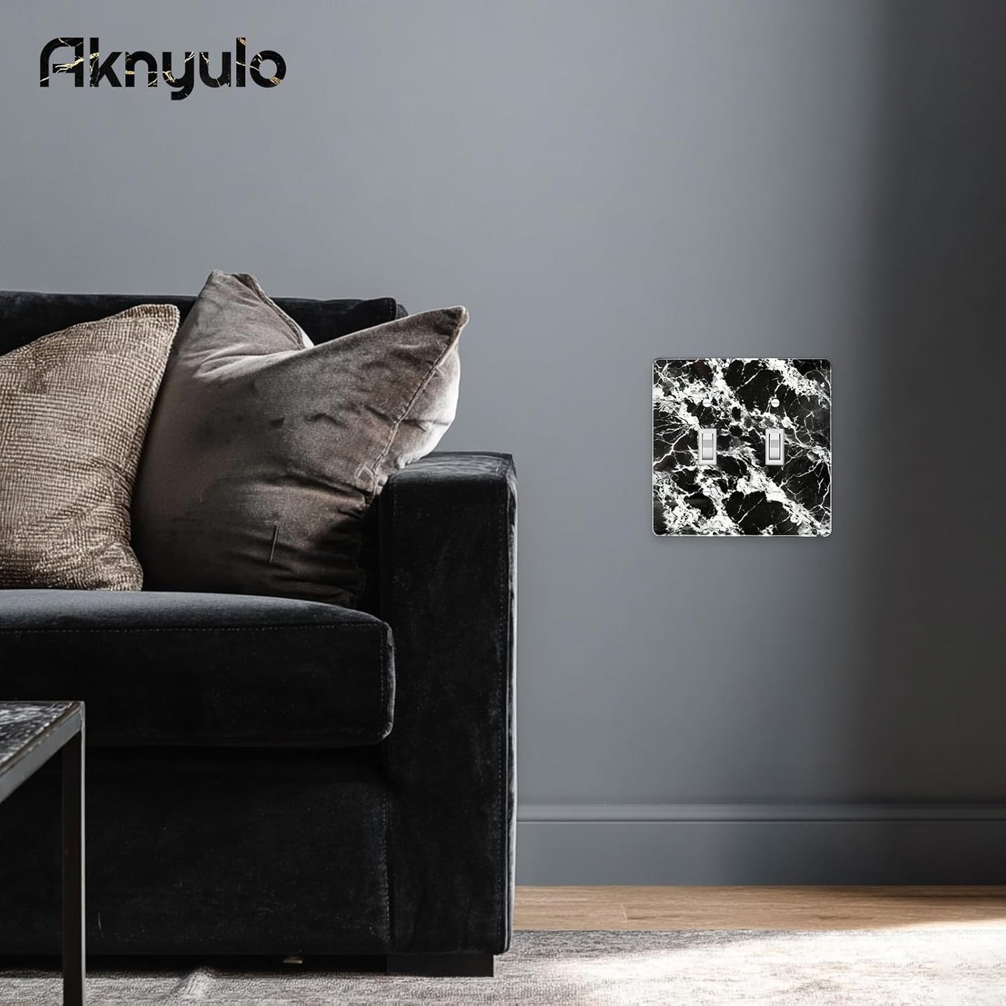 Black White Marble Pattern Acrylic Wall Plate Cover Switch Plate Covers Cover Light Switch Cover Switch Cover Decorative Double Gang Toggle Outlet Covers Switch Cover