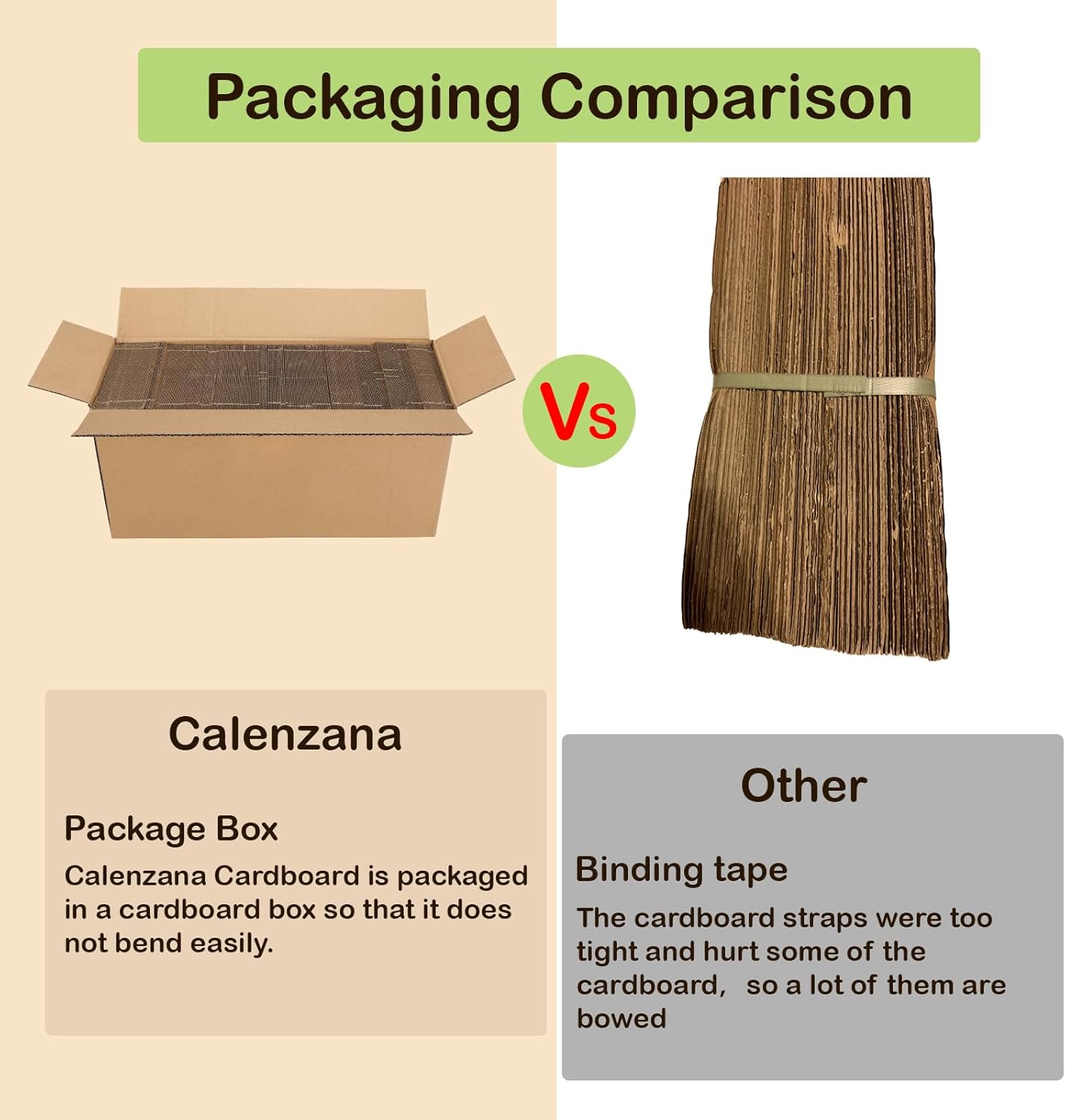 Calenzana 5x7 Corrugated Cardboard Sheets Set of 200, Flat Card Boards Inserts for Crafts, Packing, Shipping, Moving, Mailing