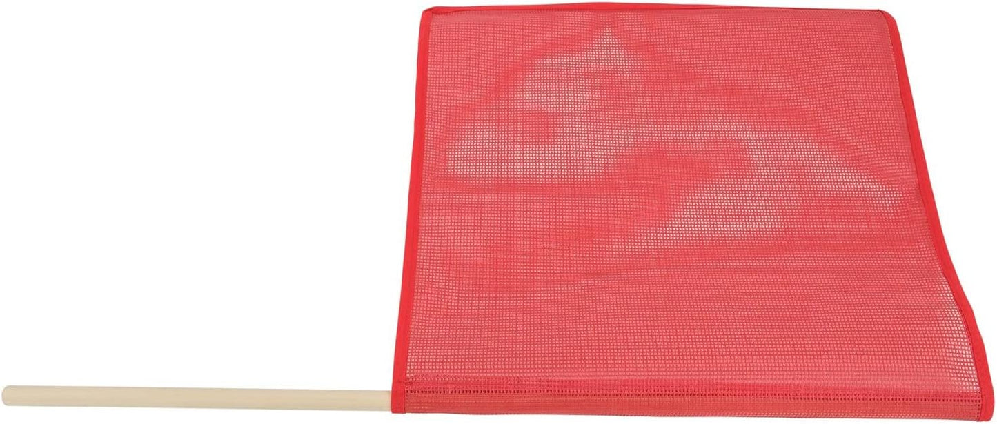 Mytee Products Red Safety Flags for Trucks with Dowel, DOT Compliant - 18 Inch x 18 Inch High Visibility Vinyl Mesh Warning Flags, 4 Pack
