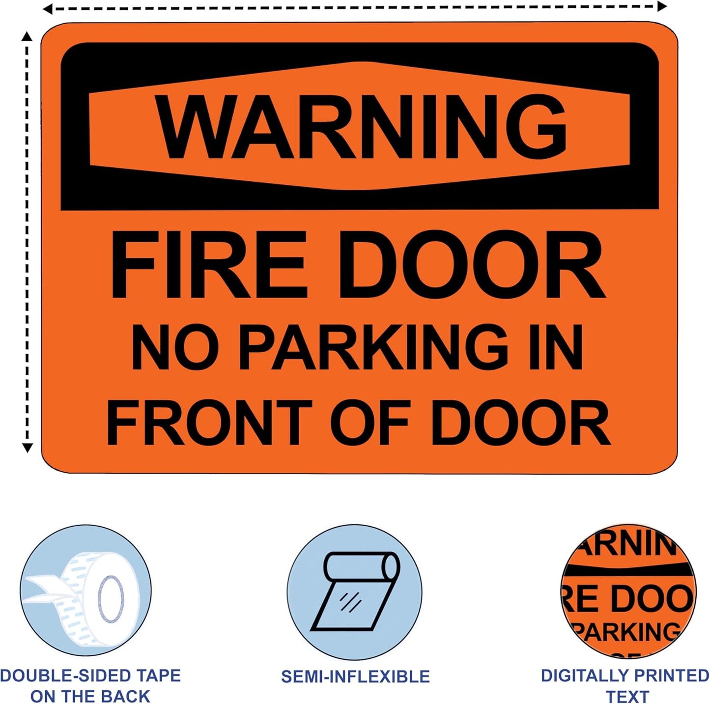Notice Keep Door Closed Unless Loading or Unloading Sign - ADA Compliant Digitally Printed Text Wall Signs – Loading Docks Delivery Zone Safety Security Sign - Plastic – 5” x 7”