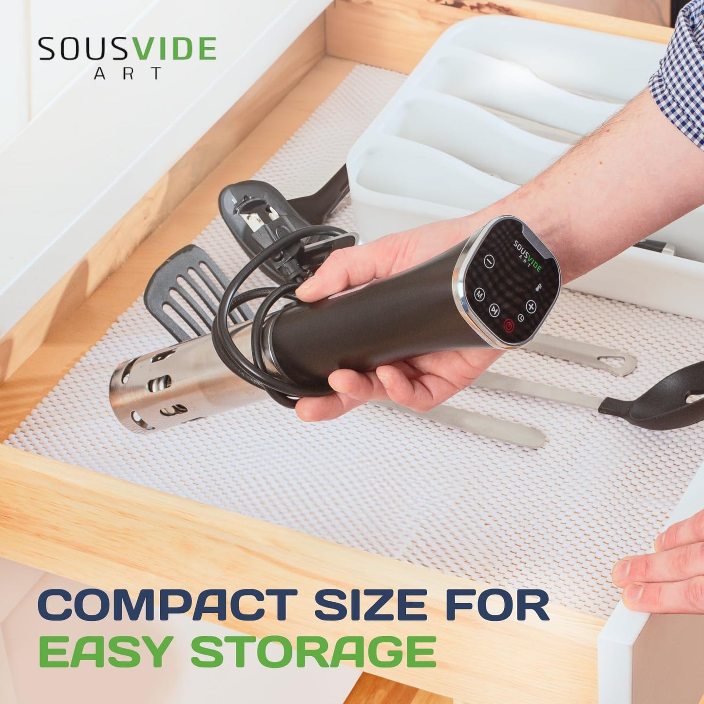 SOUSVIDE ART Sous Vide Immersion Cooker Kit - Machine with Digital Timer, Temp Control, 30 Bags, Vacuum Pump, Suvee Cooker Gift for Chefs